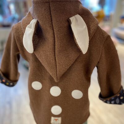 Walkjacke Reh "Braun & Forest Friends Dunkelgrau" sofort versandfertig - Milli Wonka*