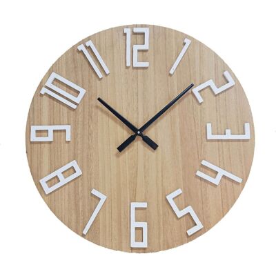 HORLOGE MURALE EN BOIS 60 CM 21110061