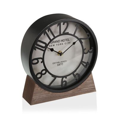 Reloj mesa metal negro 20 cm 21110266