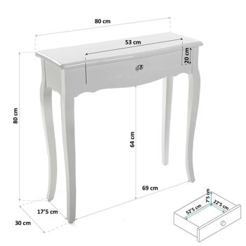 CAGLIARI TABLE ENTRÉE BLANCHE 21260002 6