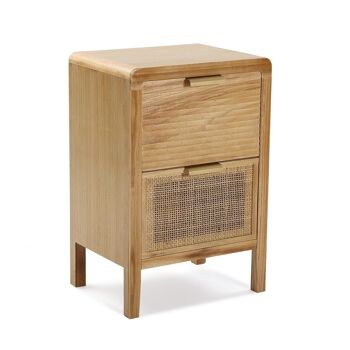 COMMODE EN ROTIN 2 TIROIRS 21530040 1