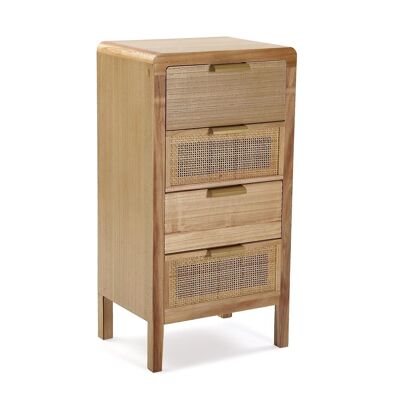 RATTAN CHEST OF 4 DRAWERS 21530041