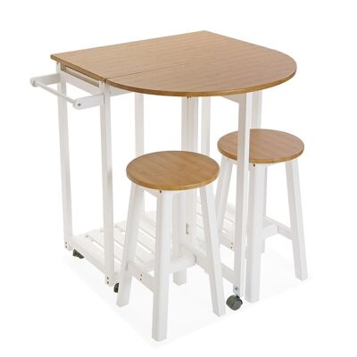 SET OF TABLE AND TWO STOOLS 21810006