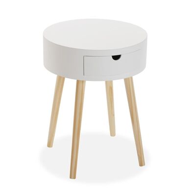 WHITE SIDE TABLE 21810038