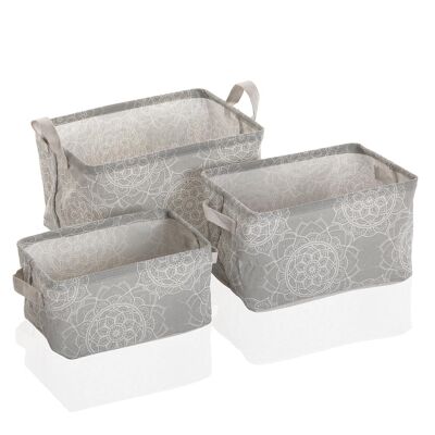 SET 3 RECT. BASKETS MANDALA 22000017