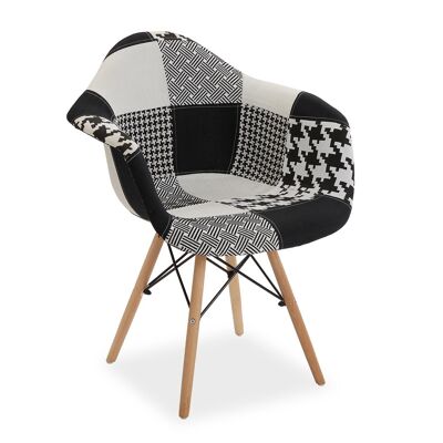 PATCHWORK CHAIR B&W ARMS 22020051