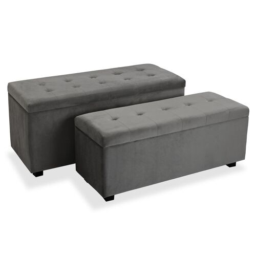 Set 2 pies de cama gris oscuro 22050011