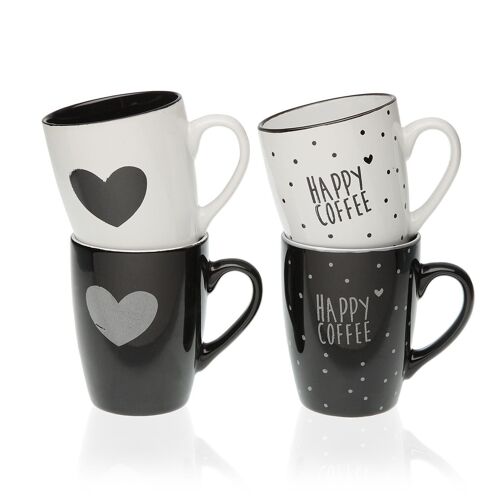 Mug surtido hearts white/ blac 22090018