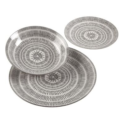 18-PIECE TABLEWARE SPIN GRAY 22120017