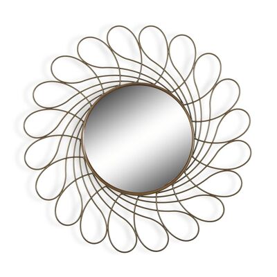 WALL MIRROR METAL GOLD 2 22320009