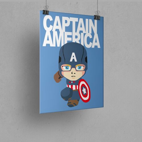 Captain America A4 - Cadre 30x40cm