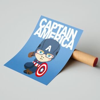 Captain America A4 - Cadre 30x40cm 2