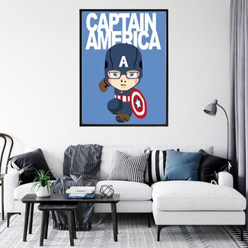 Captain America A3 - Cadre 40x50cm 4