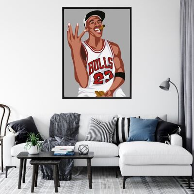 Michael Jordan A3 - Cornice 40x50cm