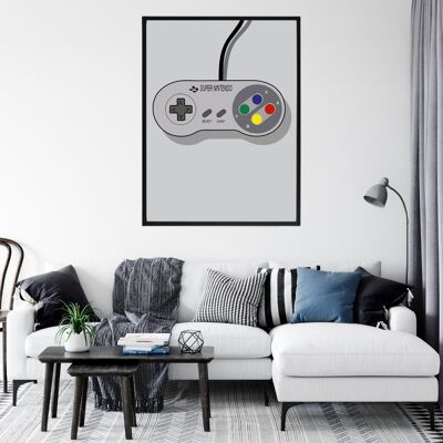 Super Nintendo A4 - Marco 30x40cm