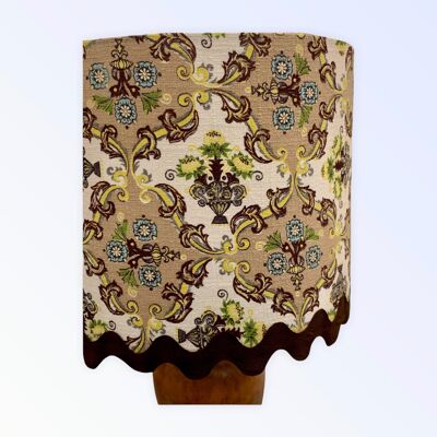 Wood Table Lamp and Hand-Made Vintage Fabric Shade - Shade Only