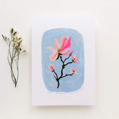 Magnolia Flower A5 Print