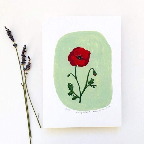 Poppy Flower A5 Print