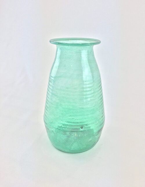 Recycled Glass Vases - Blue and Green - Tall Green