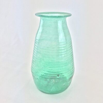 Recycled Glass Vases - Blue and Green - Tall Green