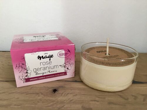 Mage 100% Natural Candle - Various Scents - Rose Geranium