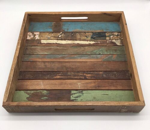 Upcycled Wooden Tray - Fair Trade