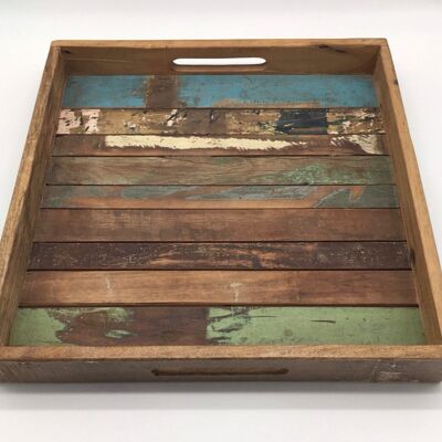 Upcycled Wooden Tray - Fair Trade