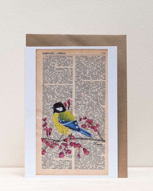 Art Print Cards - Literary Birds - Great Tit