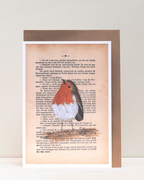 Art Print Cards - Literary Birds - Red Robin
