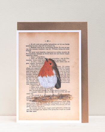 Cartes d'impression d'art - Oiseaux littéraires - Red Robin