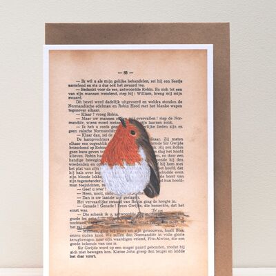 Art Print Cards - Literary Birds - Red Robin