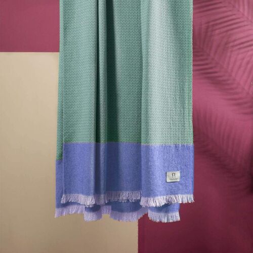 Rifò Cotton Blanket-Beach Towel - Alba - Green