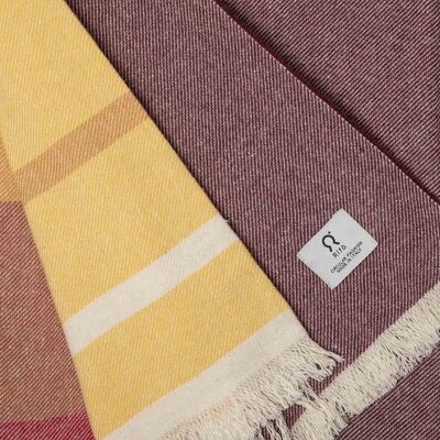 Rifò Cotton Blanket-Beach Towel - Tramonto - yellow