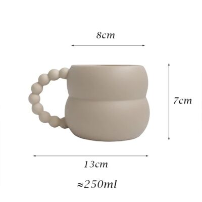 Handmade Ceramic Coffee Cup - Beige