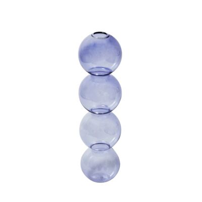 Bubble Shape Glass Vase - Tall 4 Balls - Purple