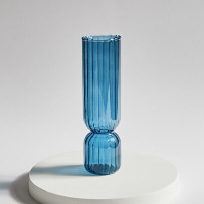 Nordic Small Glass Vase - Blue