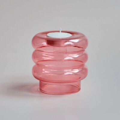 Tealight Taper Candle Holders - Pink