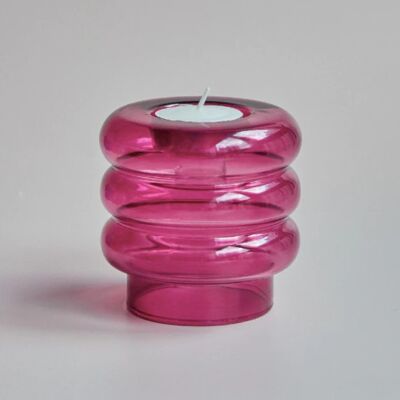 Tealight Taper Candle Holders - Purple Pink