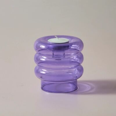 Tealight Taper Candle Holders - Purple