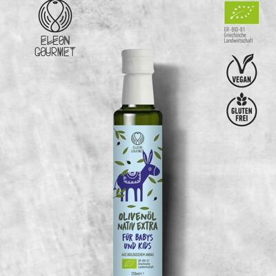 Bio olivenöl nativ extra für babys und kids “babyblau” 250ml