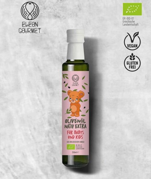 Bio olivenöl nativ extra für babys und kids “rosa” 250ml