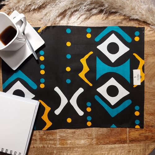 Handmade ''Mudcloth'' Inspired Print Placemats | Bohemian Washable Placemats3