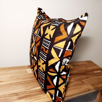 Housse de coussin à imprimé africain fabriquée à partir de coton imprimé 100% Mudcloth Bogolan 4