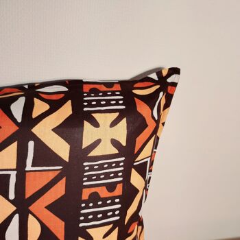 Housse de coussin à imprimé africain fabriquée à partir de coton imprimé 100% Mudcloth Bogolan 6