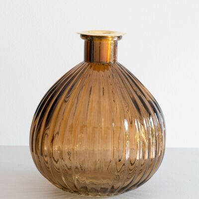 Vase/Kerzenhalter Mojave, Cognac