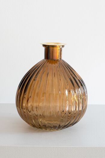 Vase/bougeoir Mojave, Cognac