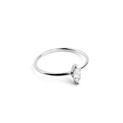 Single Marquise Silver Ring