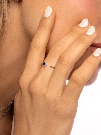 Bague Sophie Saphir Argent 2