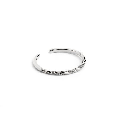 Rope Twist Silver Ring