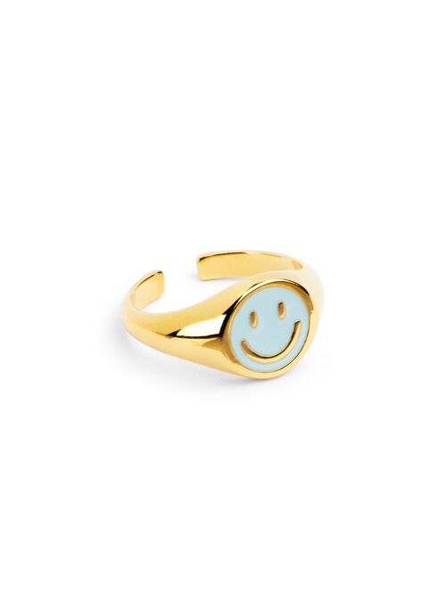 Anillo Smiley Sky Enamel Oro